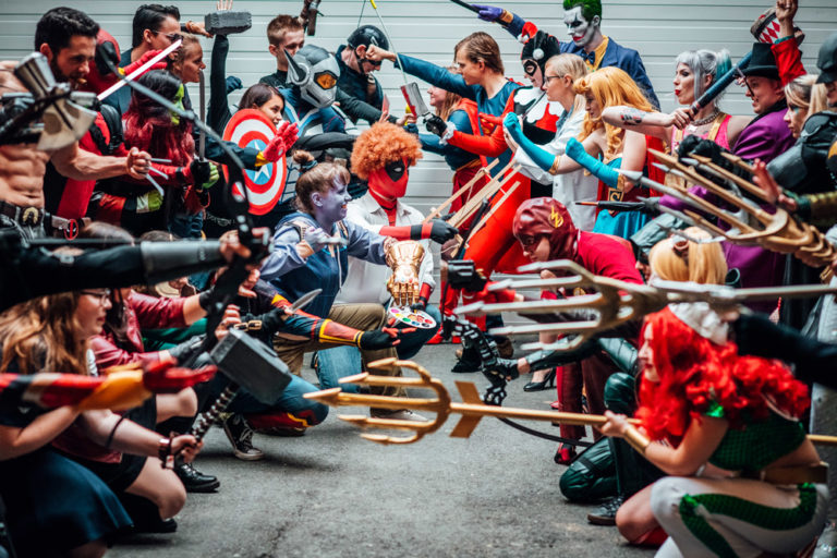 Marvel vs DC Comics Cosplay Group Picture FACTS Fall 2019