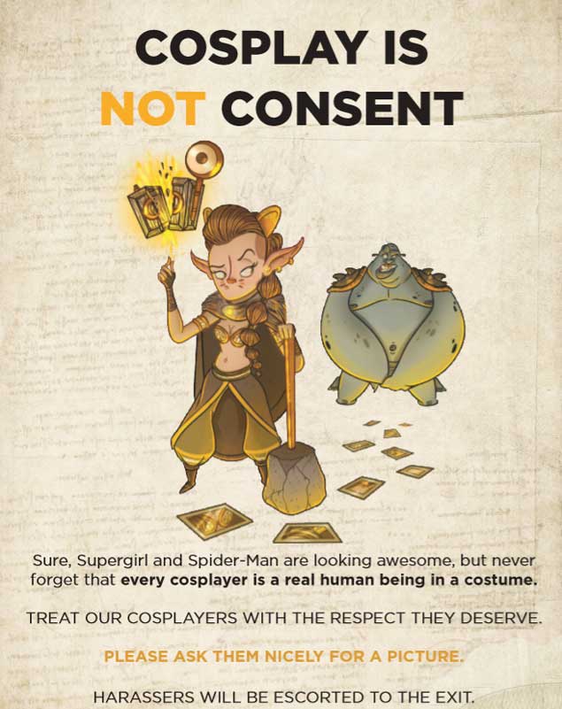 Cosplay is Not Consent Poster FACTS Spring 2018